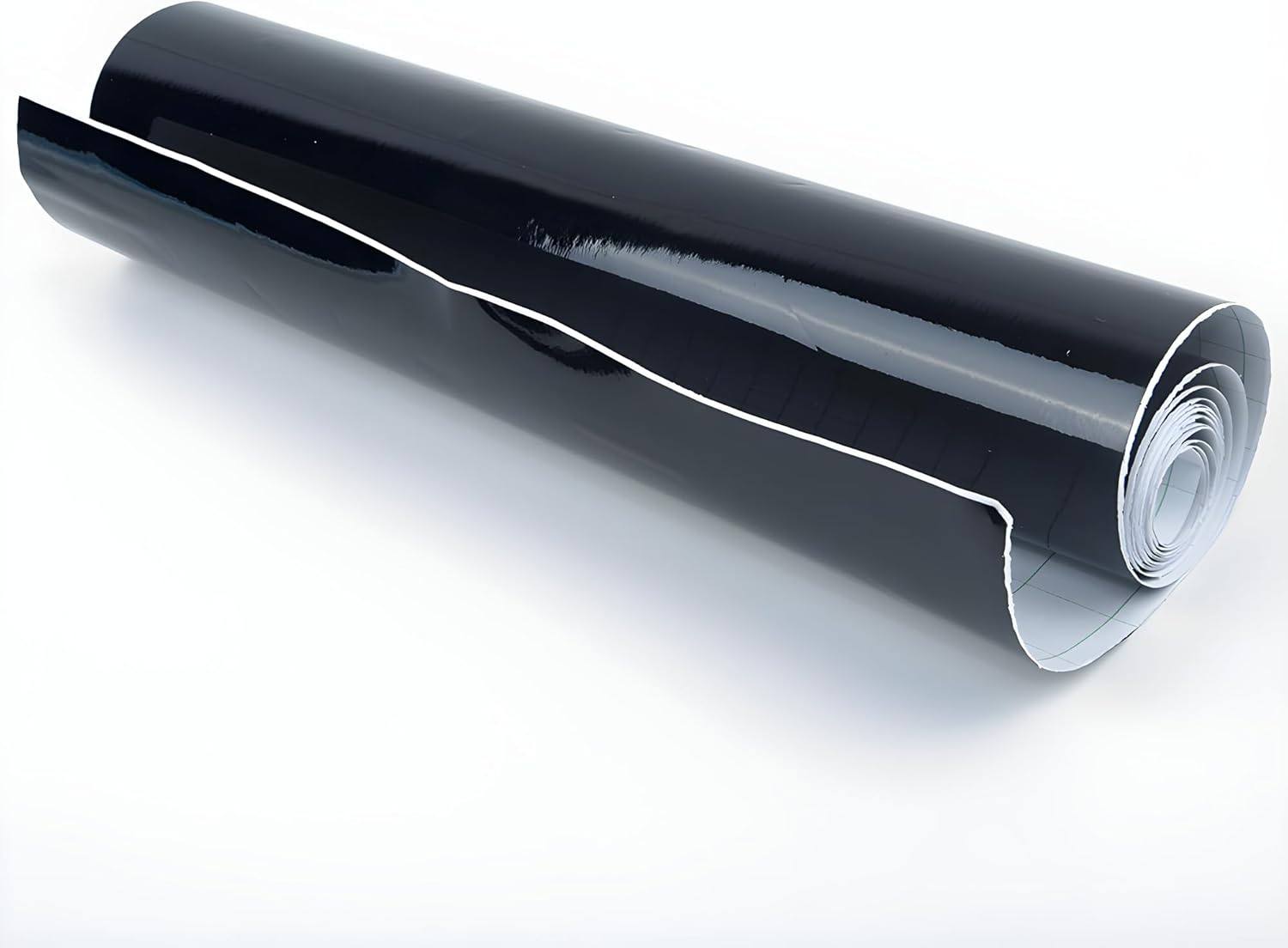 NewL Glossy, Black Car Wrap, 150 x 300 cm, Bubble-Free, with Air Ducts, 3D Self-Adhesive, Matt Gloss Film, Carbon Car Wrap