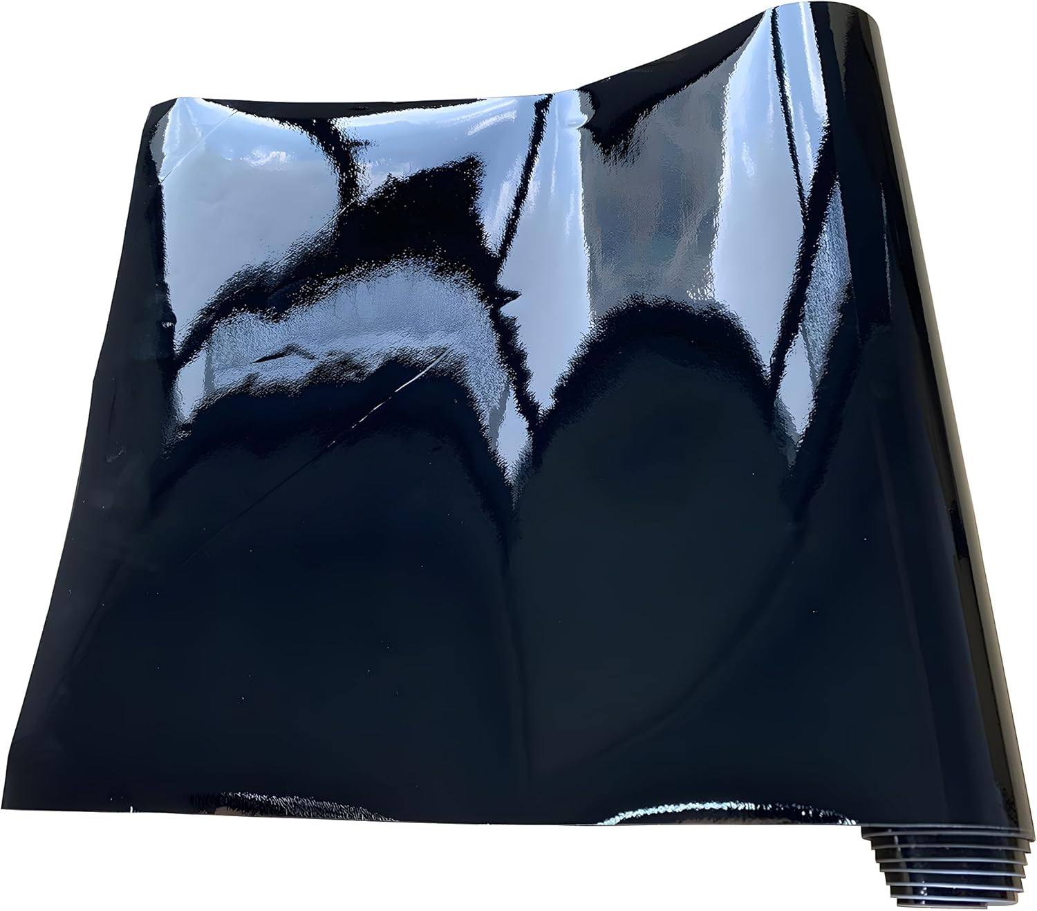 NewL Glossy, Black Car Wrap, 150 x 300 cm, Bubble-Free, with Air Ducts, 3D Self-Adhesive, Matt Gloss Film, Carbon Car Wrap