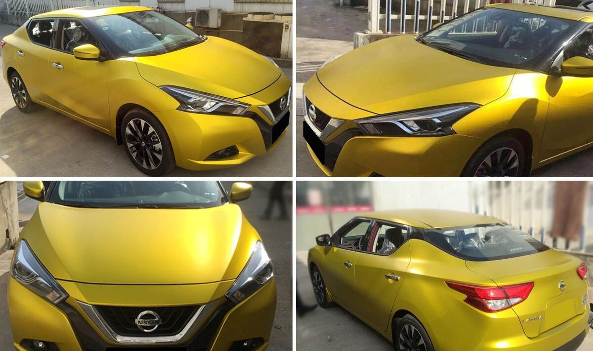 NewL Premium Satin Matte Chrome Ice Metallic Vinyl Film Car Sticker Bubble-Free DIY Motorcycle Phone Sticker Accessory (Gold, 100cm x 300cm)