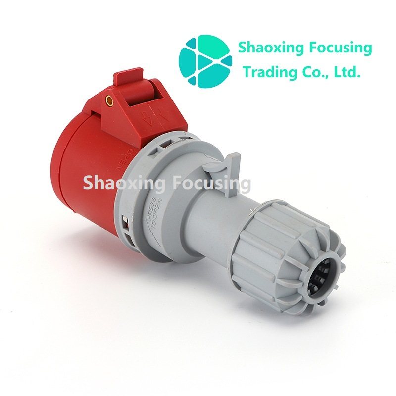 Four holes waterproof (IP44) cable connection industrial socket, X-214 X-224