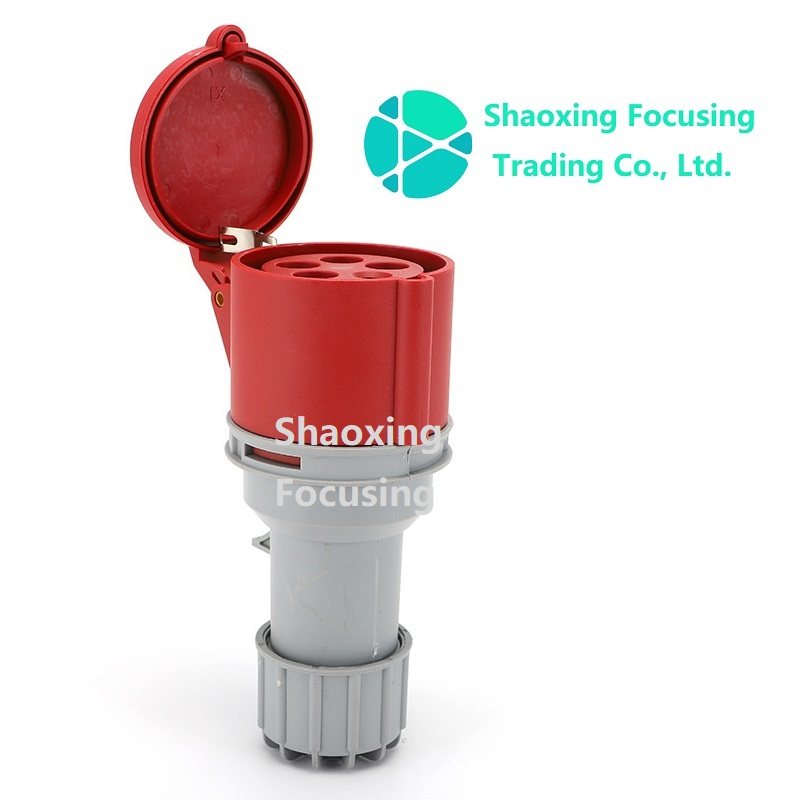 five holes waterproof (IP44) cable connection industrial socket, X-215 X-225