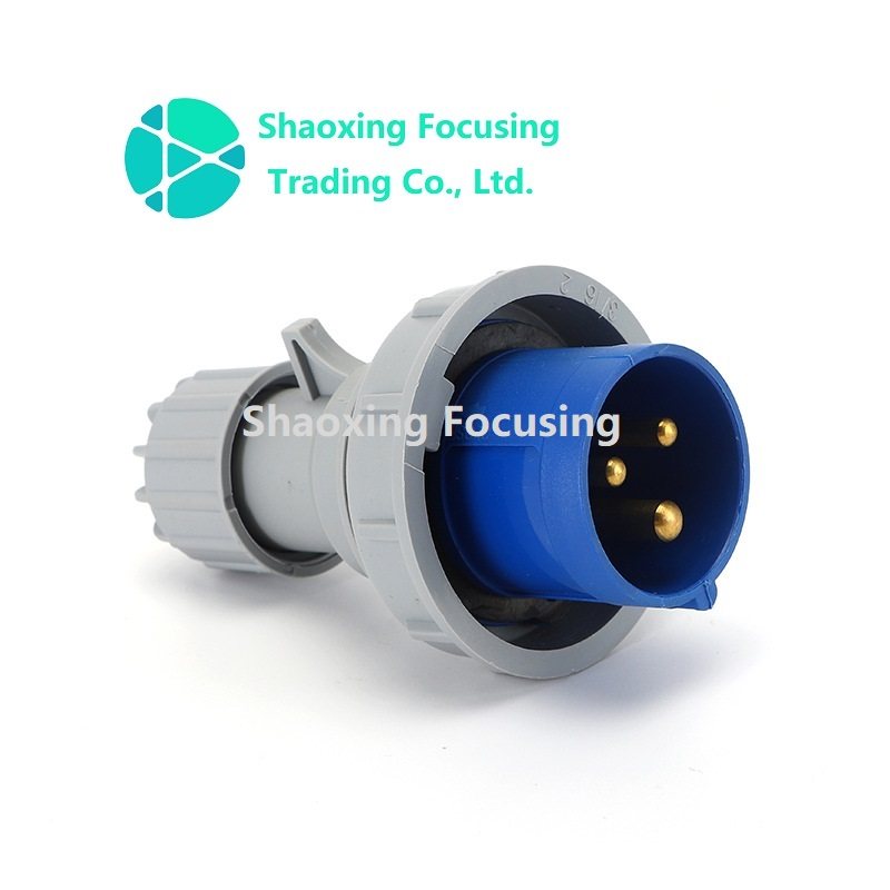 Three cores waterproof (IP67) cable connection industrial plug, X-0132 X-0232