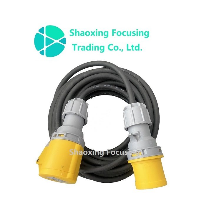 110V 16A  3 pin industrial extension cord with IP44 plug & socket