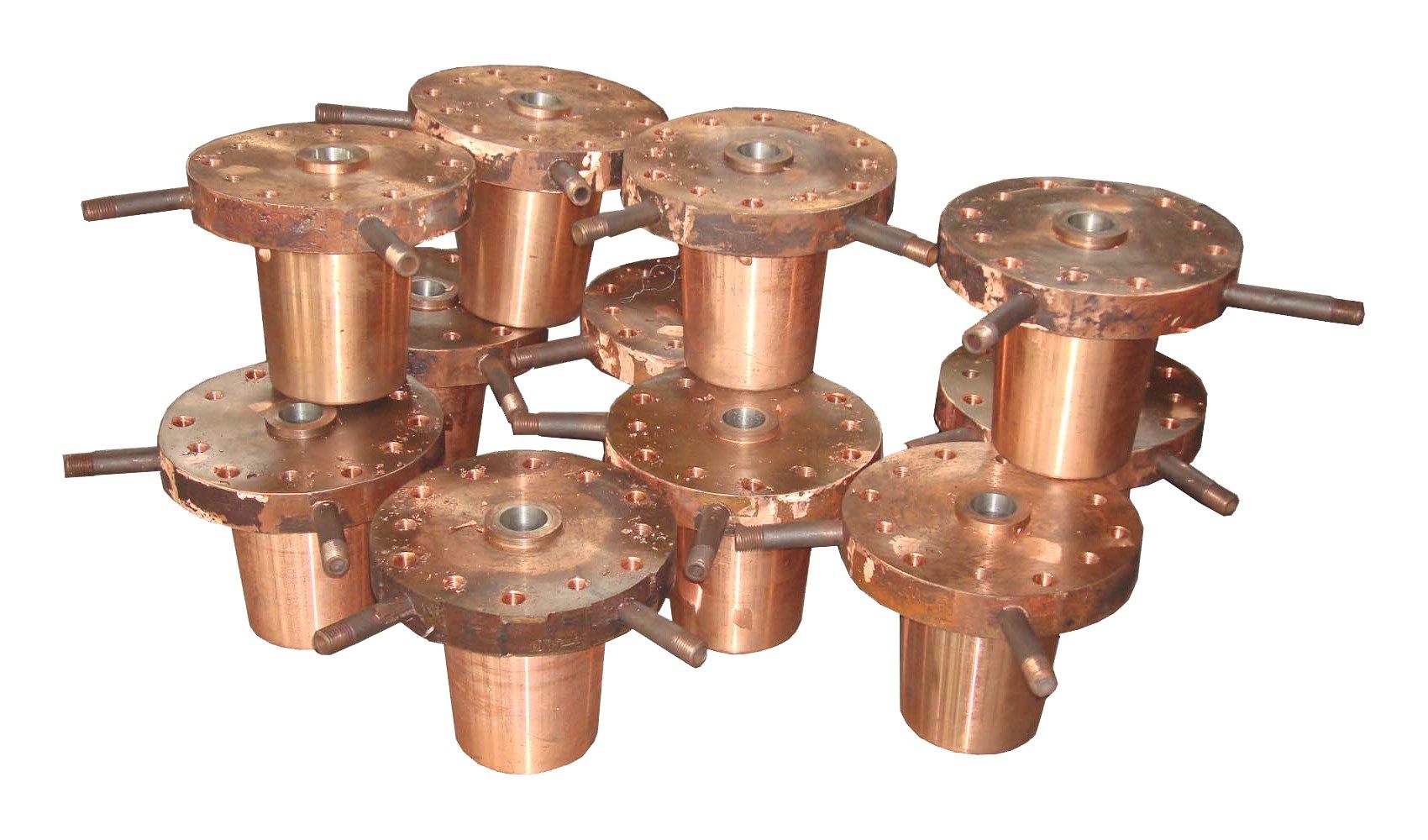 Copper cooling burner of side-blown furnace