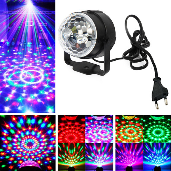 Angelila Angelila LED Party Lights RGB Strobe Lights for Parties, Sound Activated Disco Ball Lights with Remote, RGB 7 Colors Changing Disco DJ Lights for Home Party Room Dance Club Xmas Birthday Wedding Show