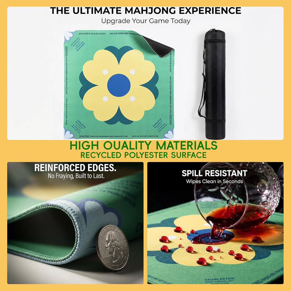 Custom Luxury Retro Pattern Professional Casino Grade Mat