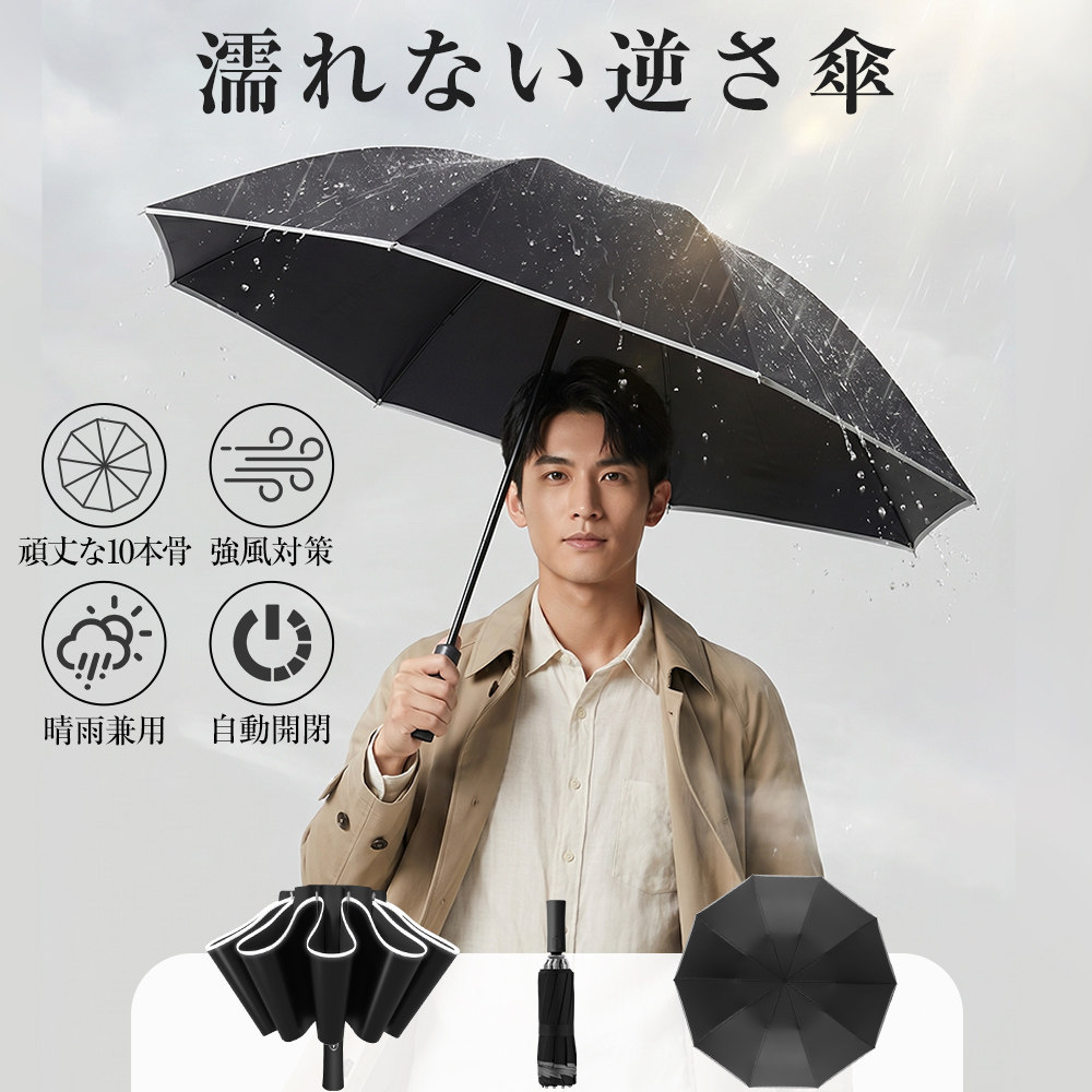 折りたたみ傘 折り畳み傘 軽量 晴雨兼用 自動開閉 メンズ 丈夫 雨傘 レディース 大きい 日傘 完全遮光 軽い 逆さ傘 強風対策 UVカット 耐風 ビジネス メンズ コンパクト 便利 女性 男女兼用 おしゃれ シンプル