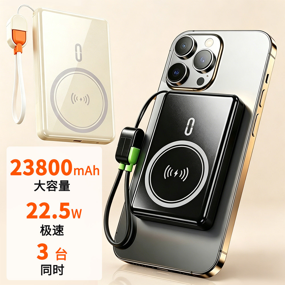 モバイルバッテリー 大容量 23800mAh 3台同時充電 バッテリー iPhone Type-C出入力 全機種対応  キャンプ アウトドア 持ち運び 旅行 USB充電 Android ポータブル充電器 急速充電 PSE 防災 LEDライト 残量表示