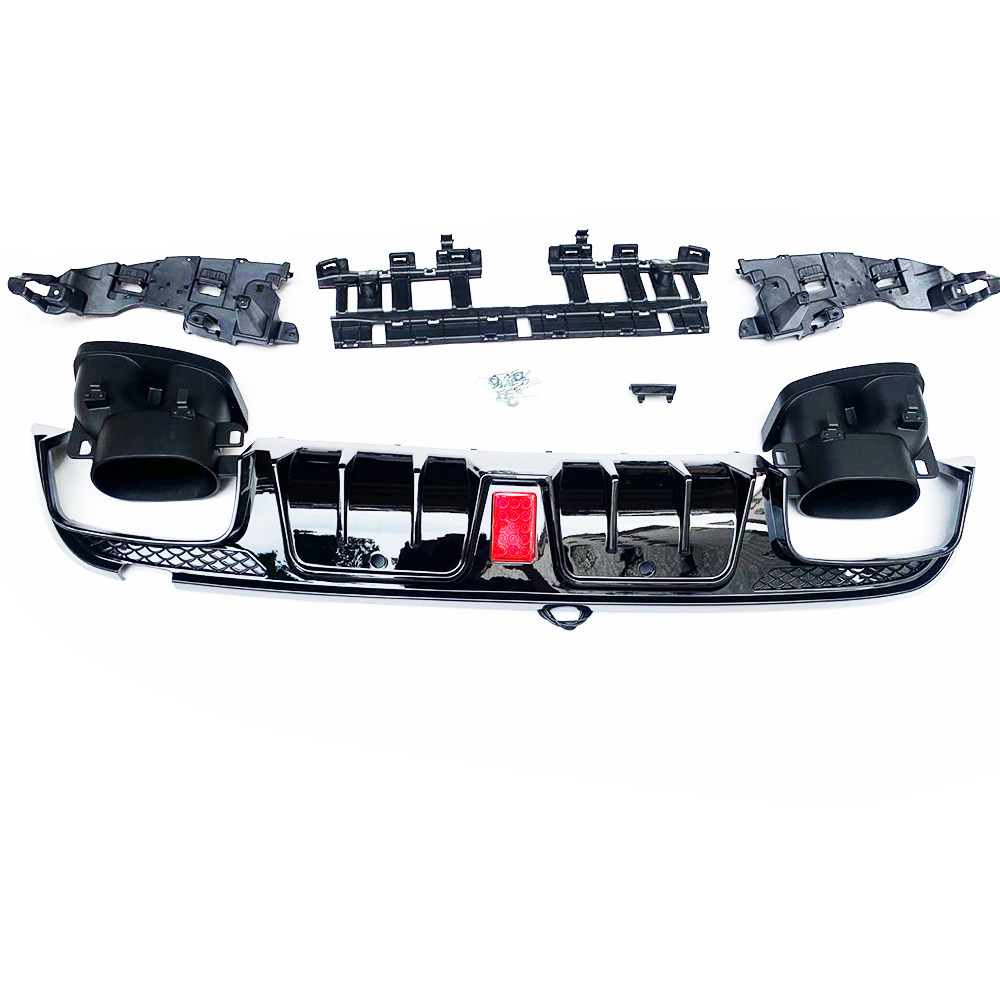 w205 sedan & wagon B style abs rear diffuser with tips