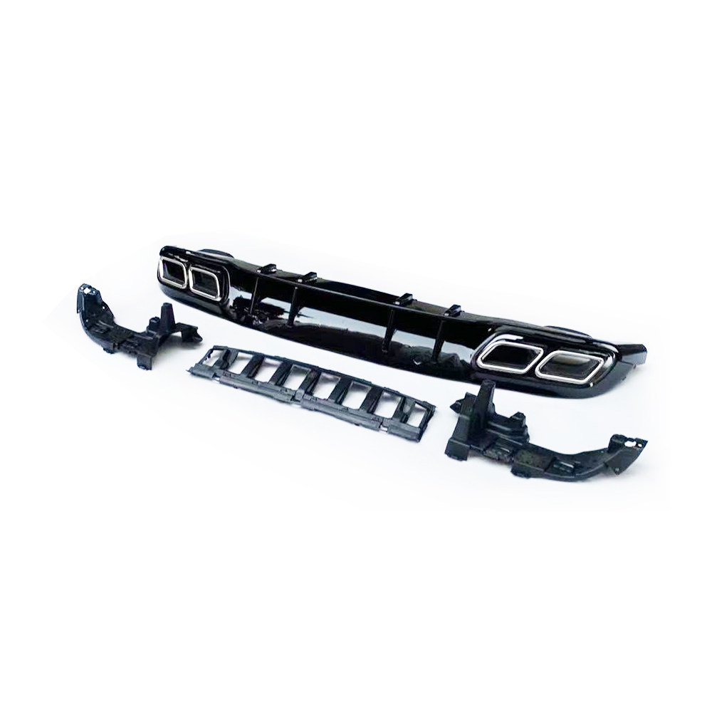 w205 coupe abs rear diffuser with tips c63s style