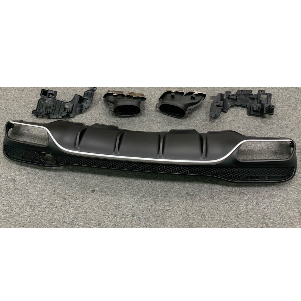 W166 GLE change amg style abs rear diffuser with tips