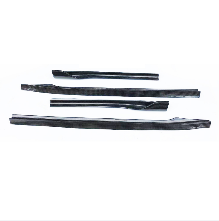 model 3 carbon fiber side skirt in 4pcs