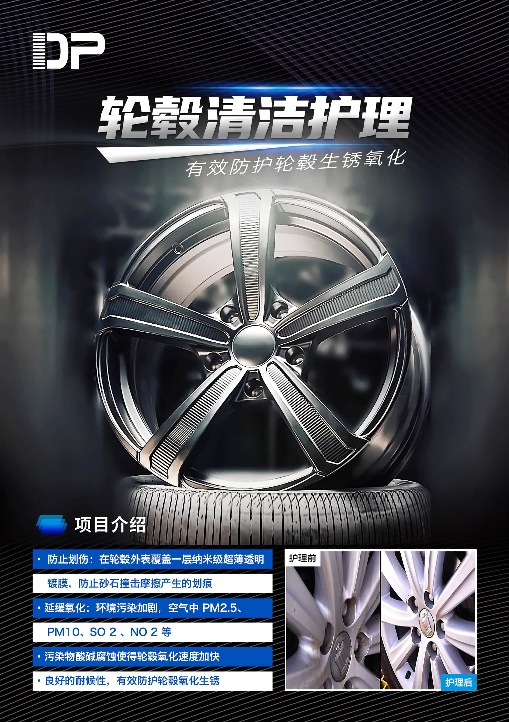 轮毂清洁护理