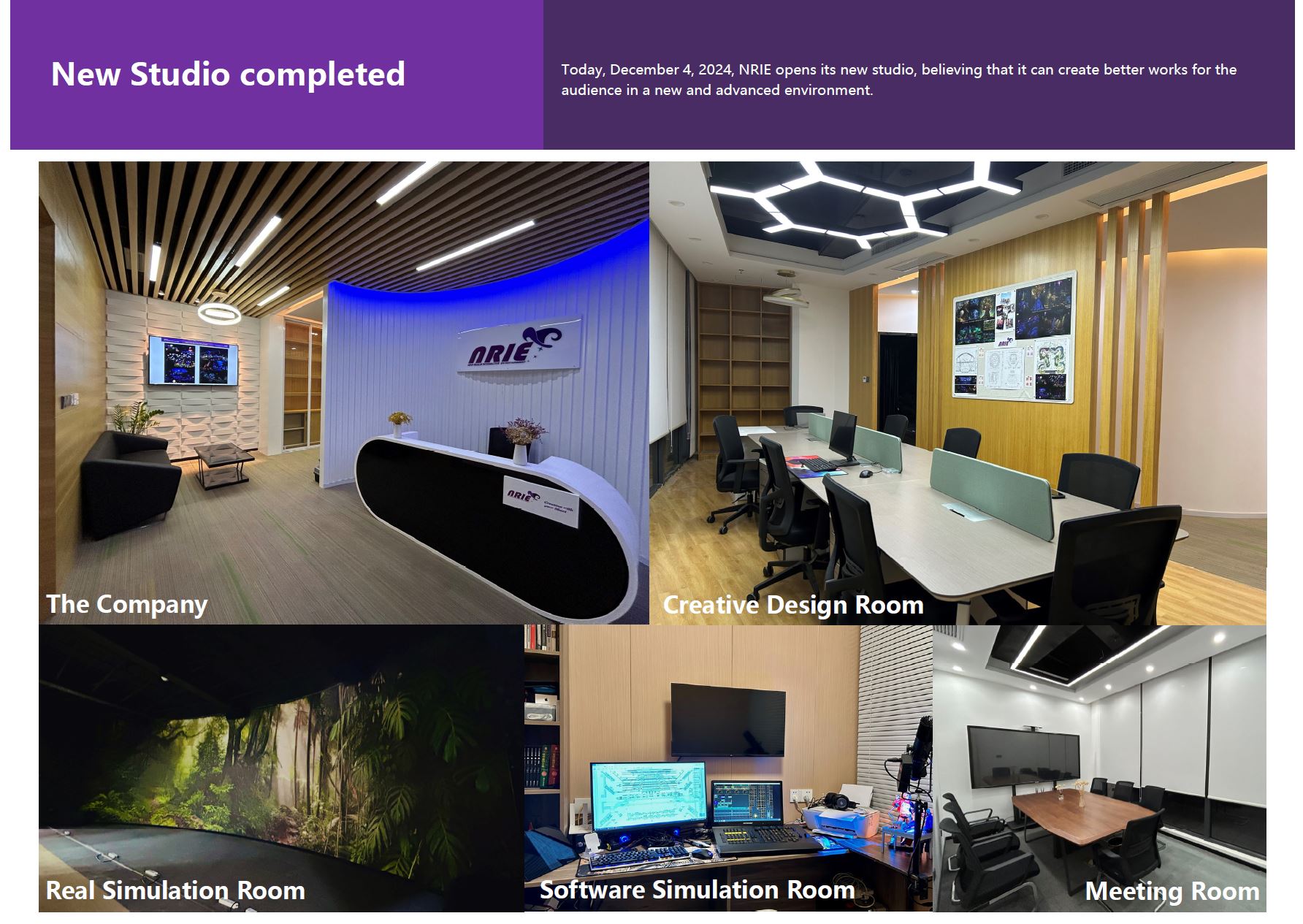 NRIE New Studio Completed