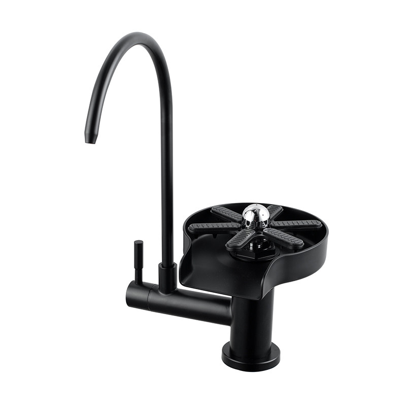 Kitchen Purifier Faucet With Automatic Rotation Cup Washer Glass Rinser