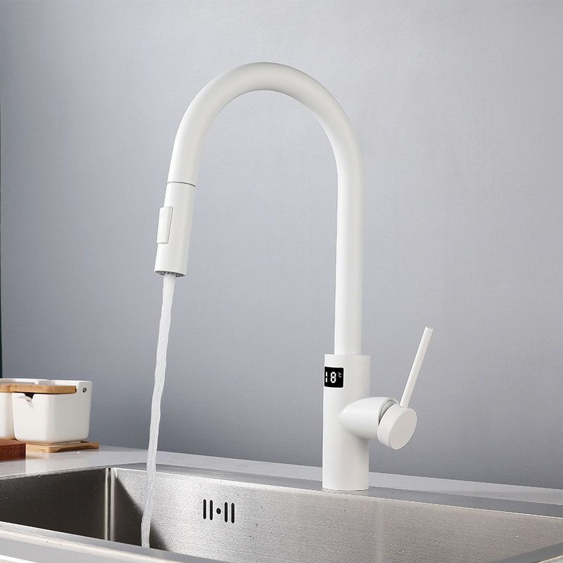 LED Display And Sensor Touch Kitchen Sink Faucet