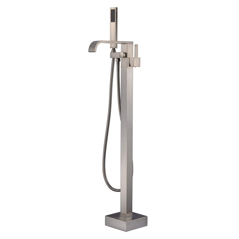 Long Spout Floor Stand Copper Brass Bath-tub Shower Tap