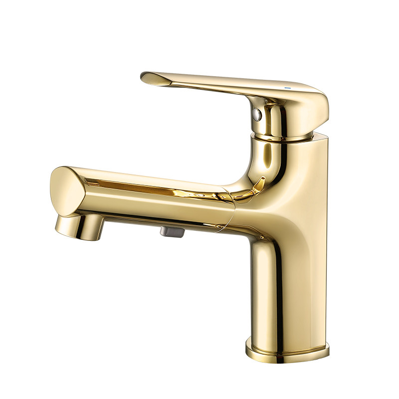 Solid Brass Bathroom Pull out Basin Faucet