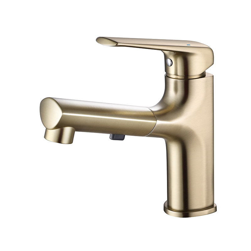 Solid Brass Bathroom Pull out Basin Faucet