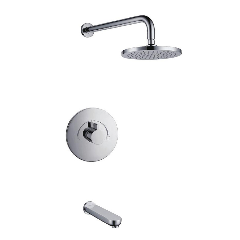 In-wall rain shower mixer two function concealed set