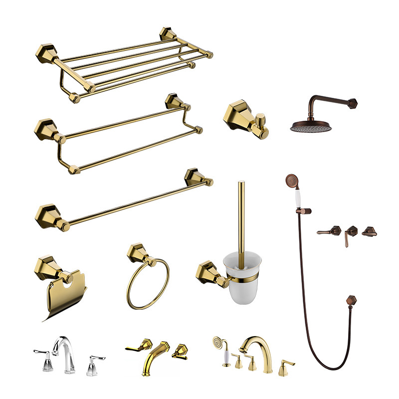 Classical Luxury Bathroom Hardware Bathroom Faucet Mixer Set