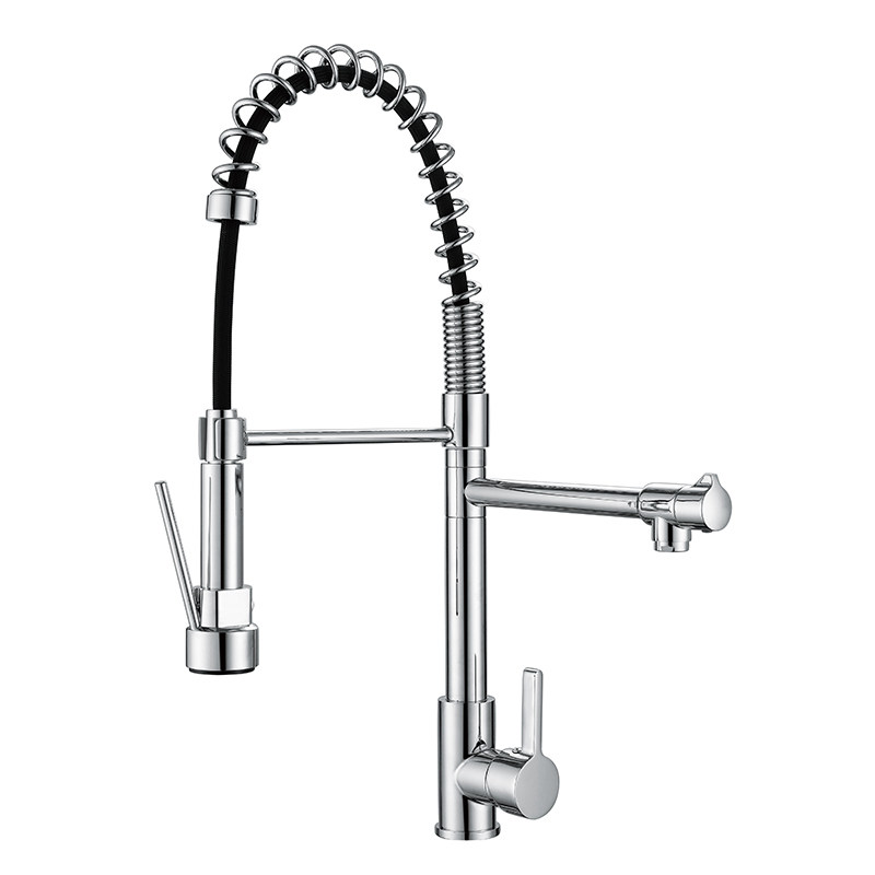 360 Degree Rotation Spring Kitchen Pull Out Faucet