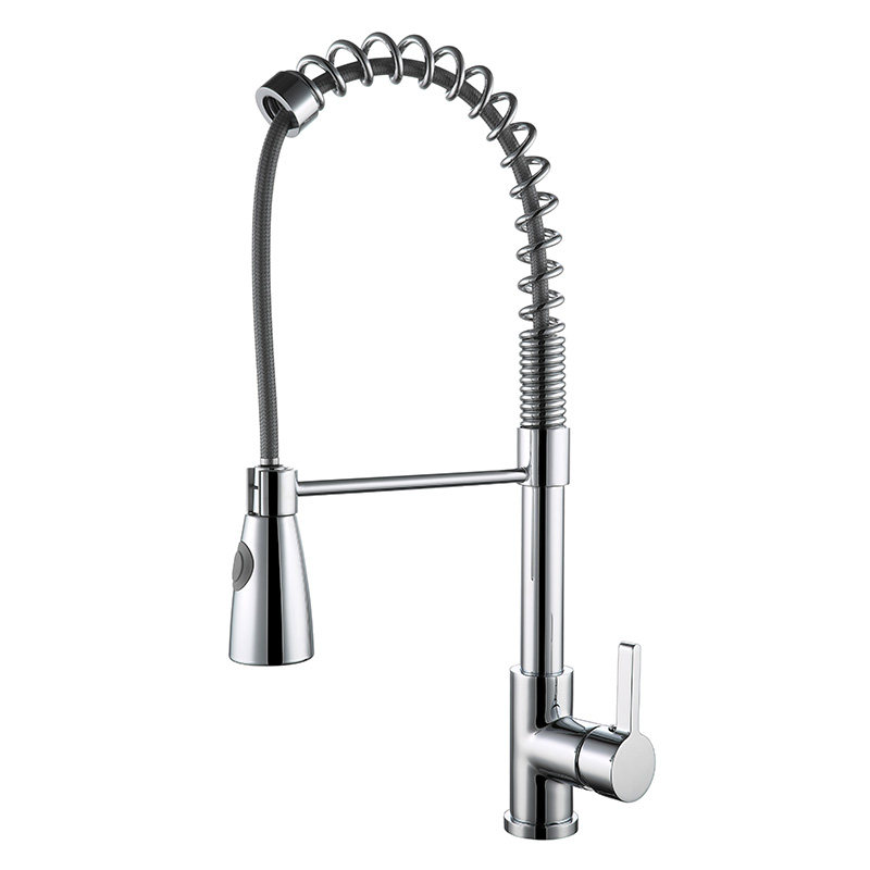 Deck Mounted Pull Down Kitchen Faucets With Sprayer