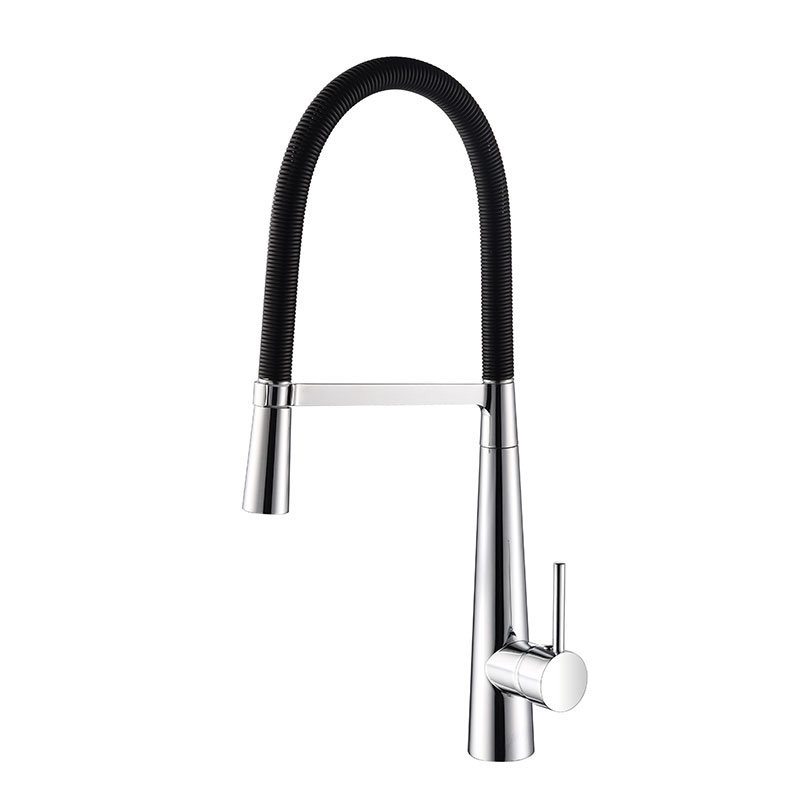 Single Lever Brushed Pull Out Kitchen Faucets