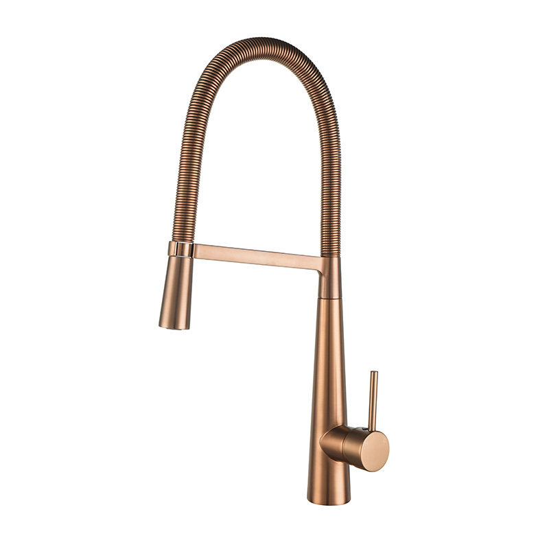 Single Lever Brushed Pull Out Kitchen Faucets