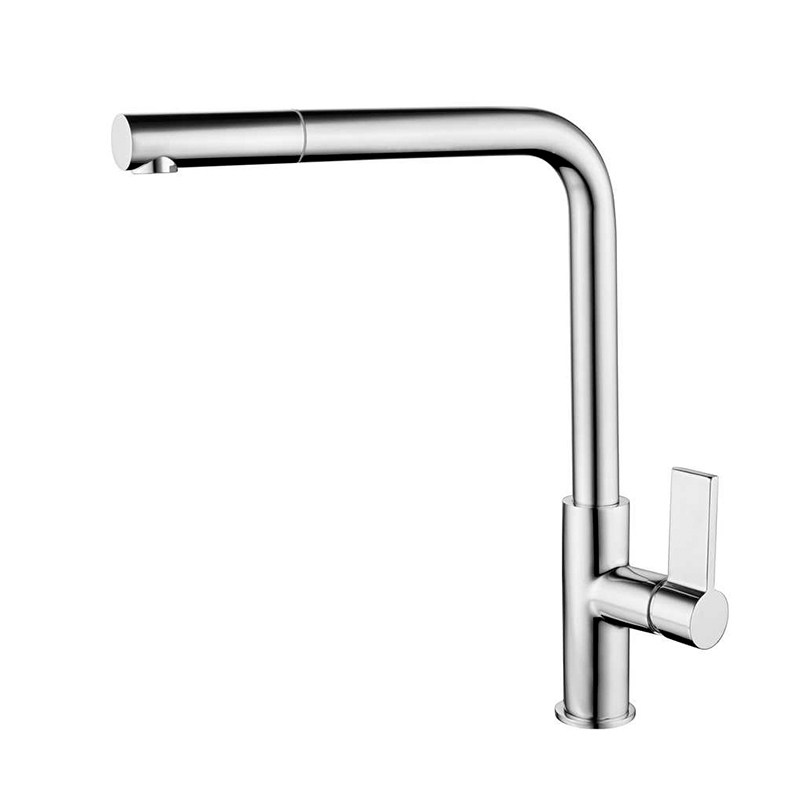 Brass One Handle Pull Out Kitchen Faucet