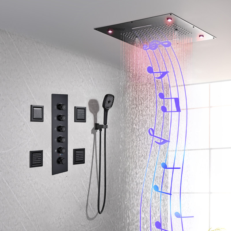 Luxury Waterfall Bathroom LED Music faucet