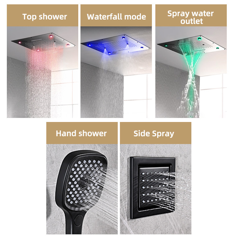 Luxury Waterfall Bathroom LED Music faucet