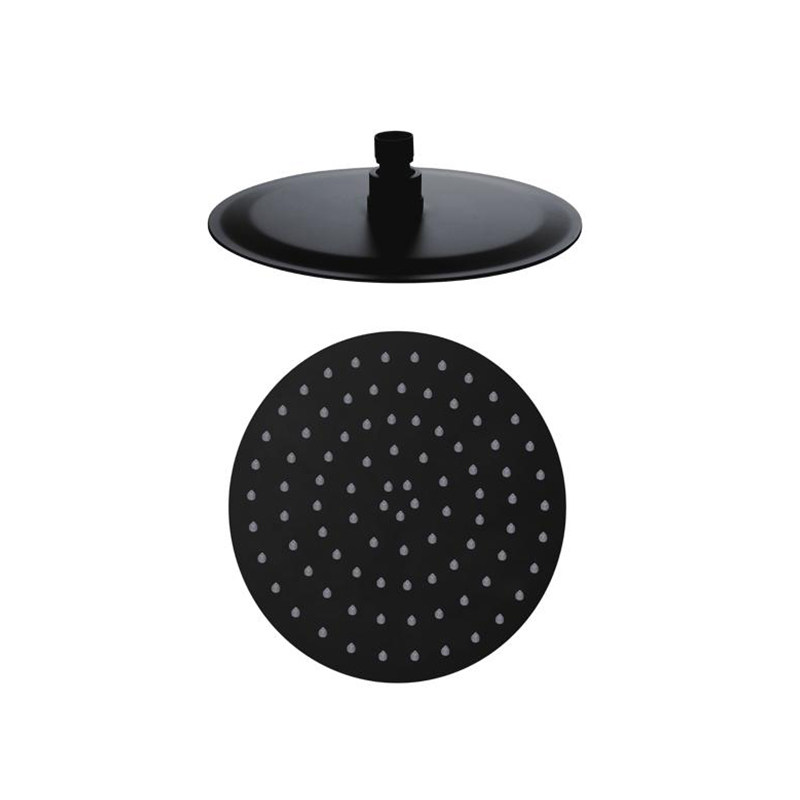 Matt Black Round Bathroom Overhead Shower Head