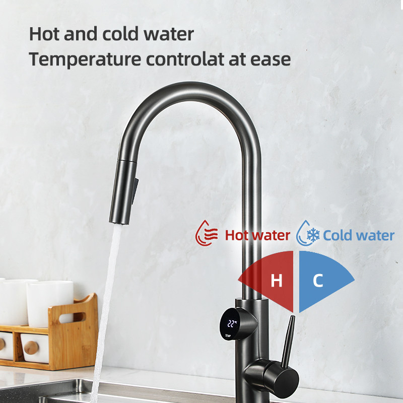 Hot Cold Smart Digital Display Kitchen Faucet