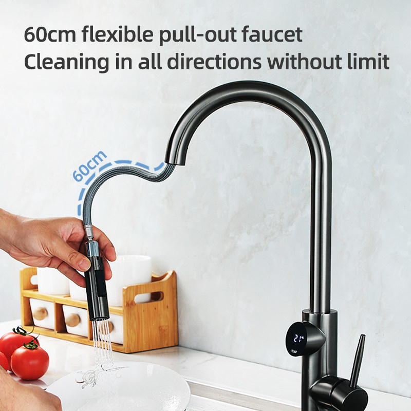 Hot Cold Smart Digital Display Kitchen Faucet