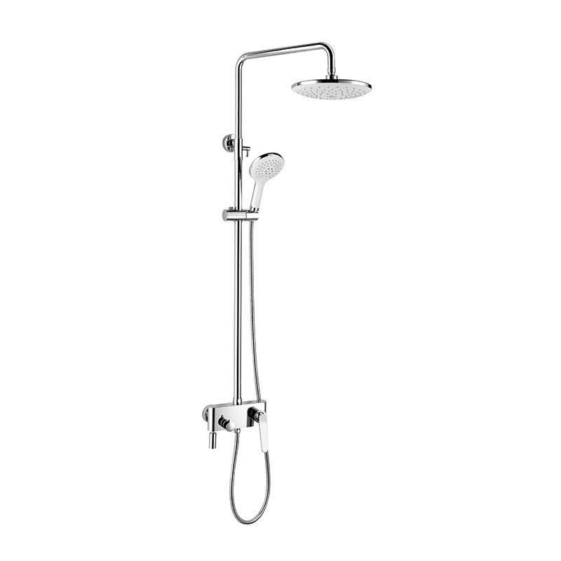 Chrome Mirror Finish Bathroom Shower Faucet Set