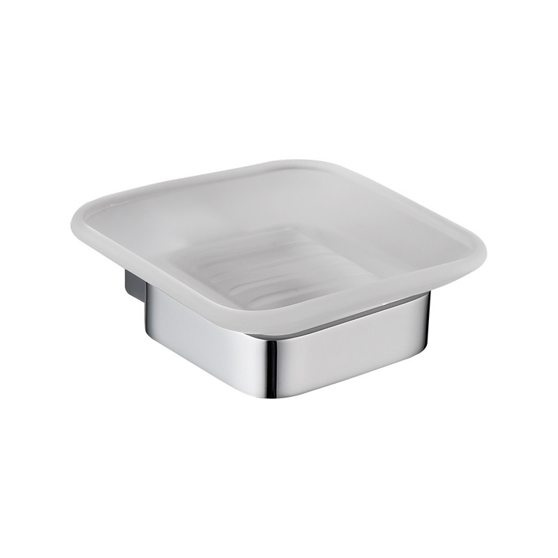 OEM ODM Solid Brass Soap Holder with Glass Dish