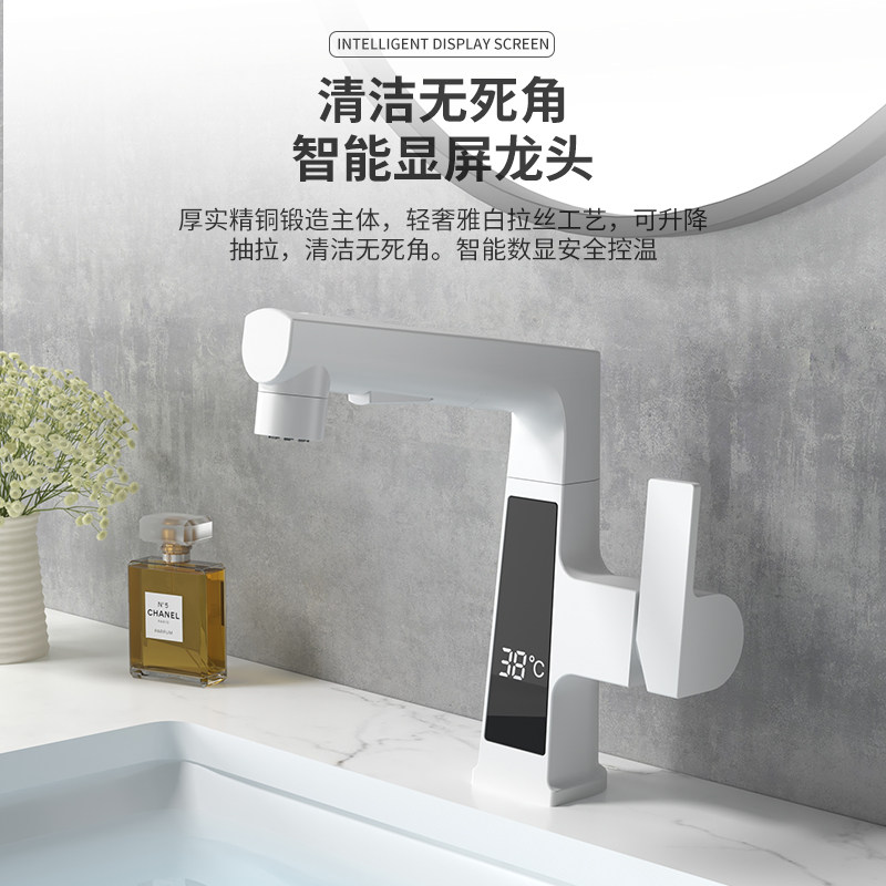 Retractable Pull Out Bath Basin Mixer Faucet