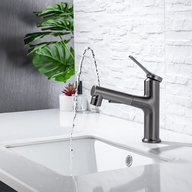 Pull Out Basin Faucet With Multifunctions