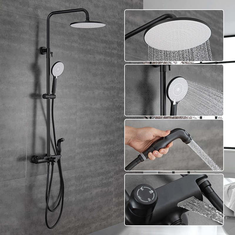 Wall Mounted Thermostatic Bathroom Shower Set