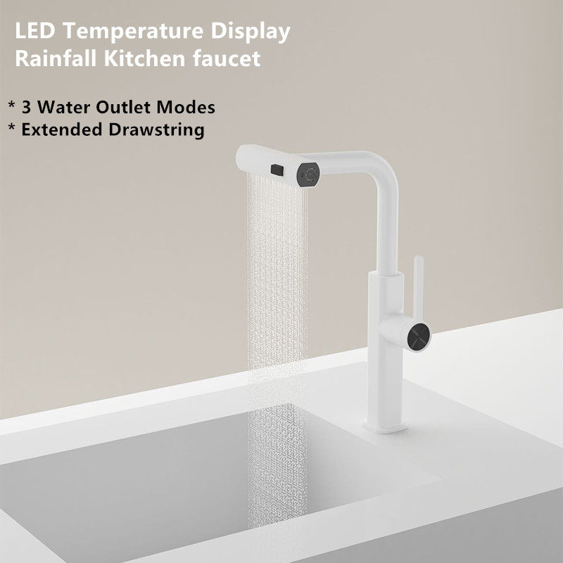 T-Shape Rainfall Pull Out Kitchen Faucet