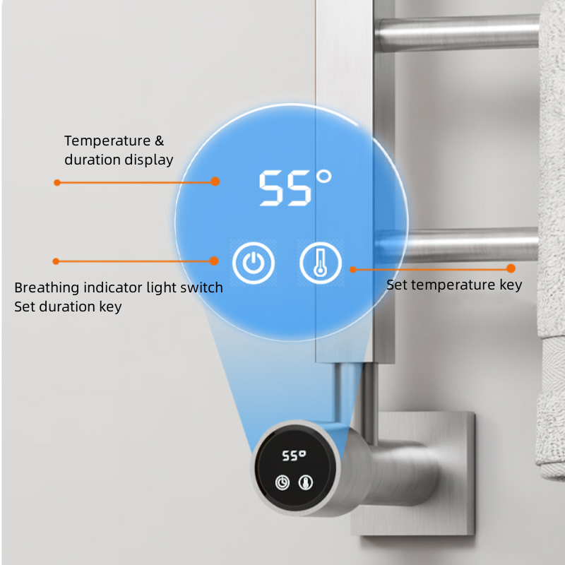 Stainless Steel  Electric Heated Towel Rack