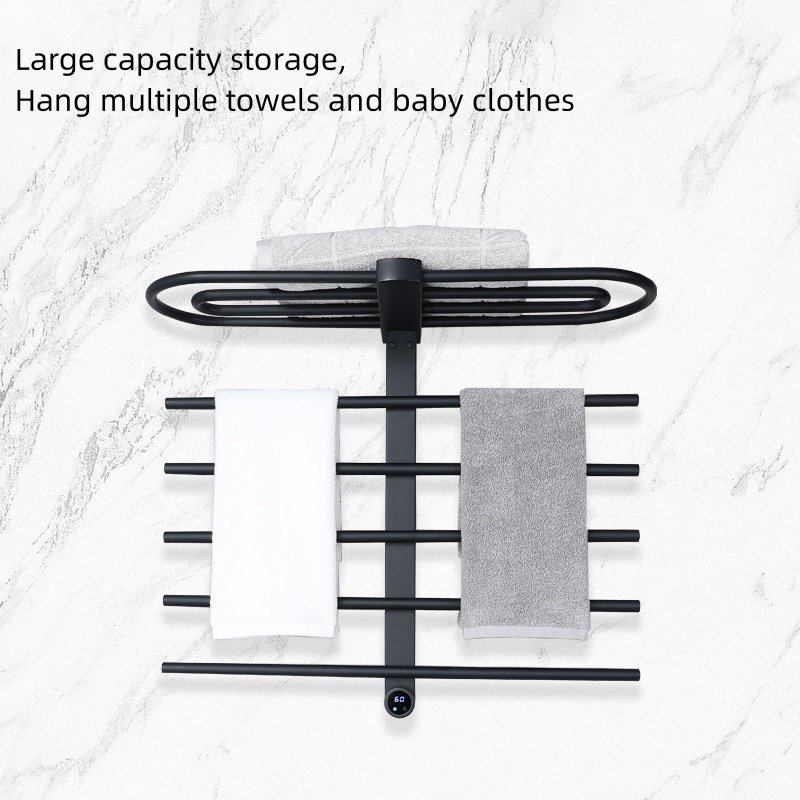 Bathroom Heated Towel Rack with Storage