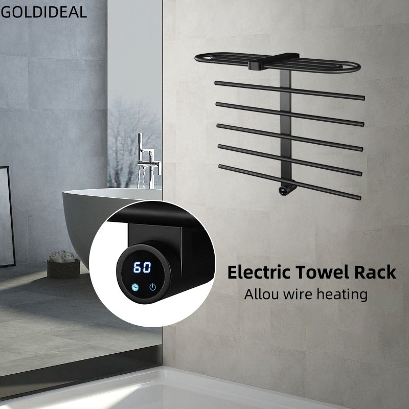 Bathroom Heated Towel Rack with Storage