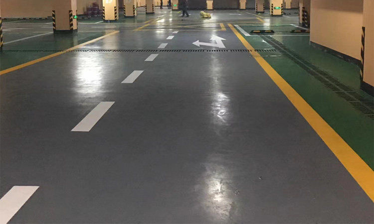 广州黄埔军校小学地下停车场环氧地坪翻新改造工程案例