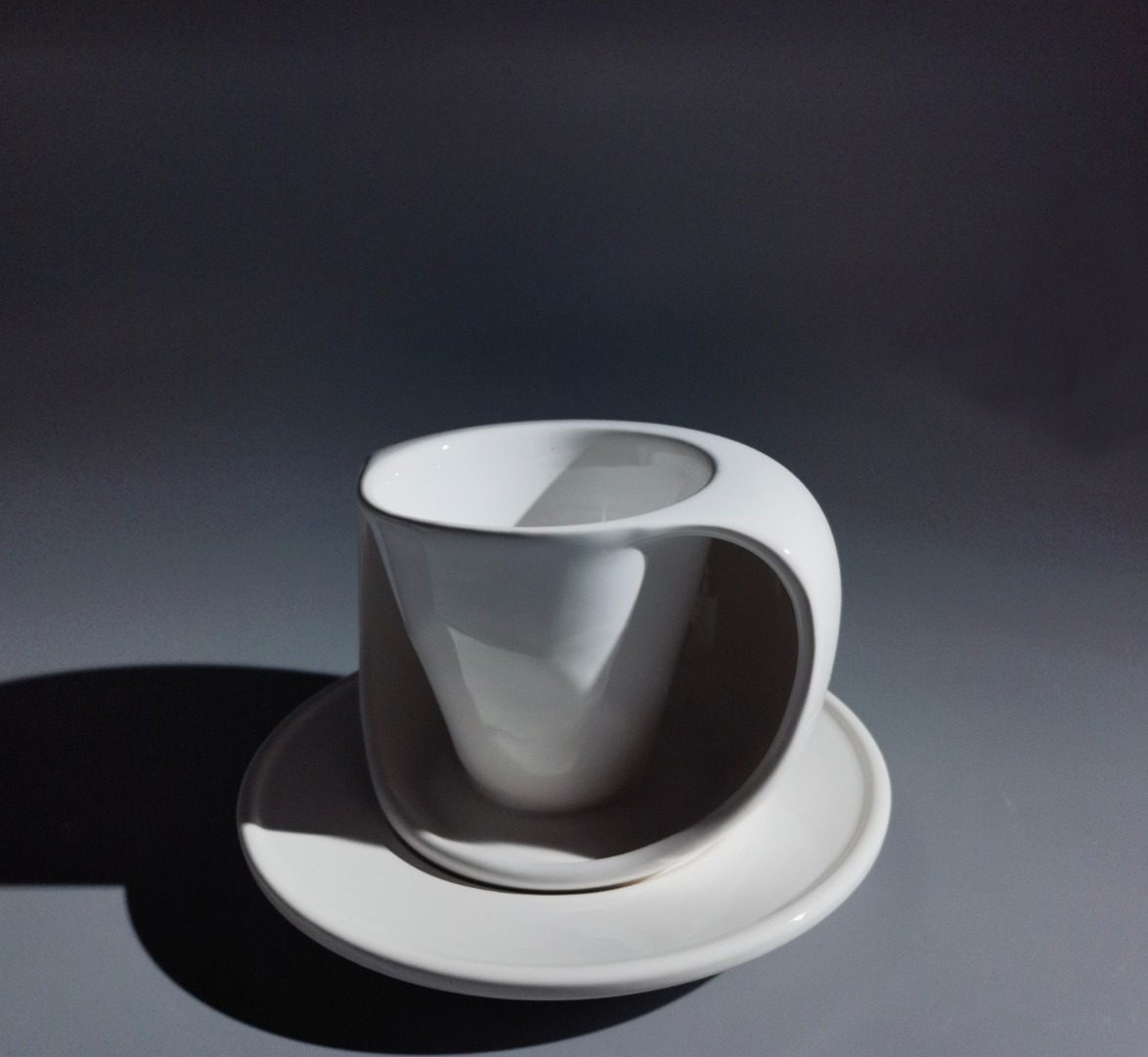 半包围托盘白色咖啡杯White Teacup & Saucer