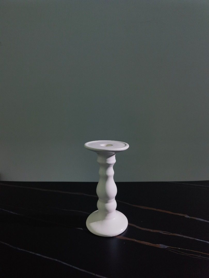 Tall White Candlestick