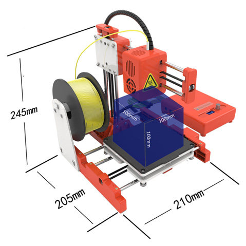 2021 FDM 3D Printer X2 Mini 3D Printer For Beginner Education Students LCD Screen Control DIY 3D Printer