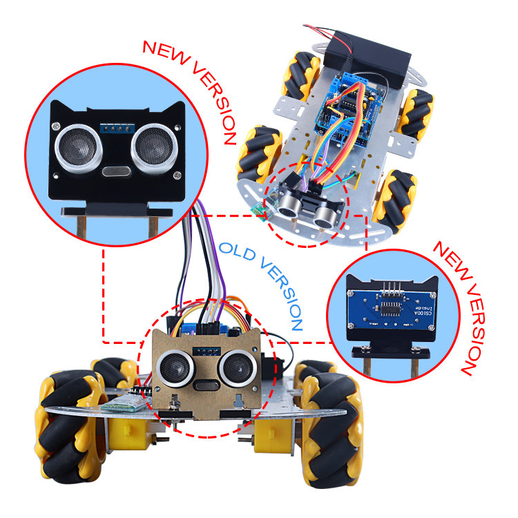 Top Quality DIY 4WD Single Layer Aluminum Alloy Chassis Smart Robot Car  Remote Control Kit For Mecanum - 深圳市智懿科技有限公司