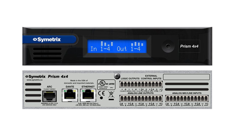Symetrix  Prism 4x4 Prism 4x4 Dante 数字音频处理器